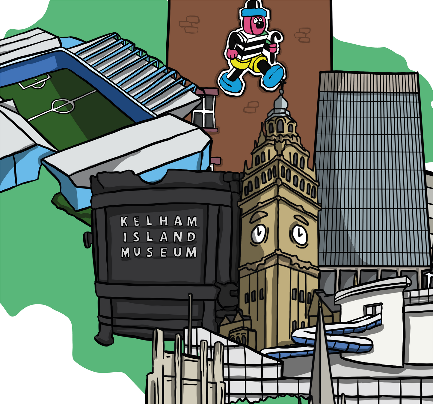 D’ya need a map? - Signed Limited Edition Print (100) - Sheffield - Luke Horton