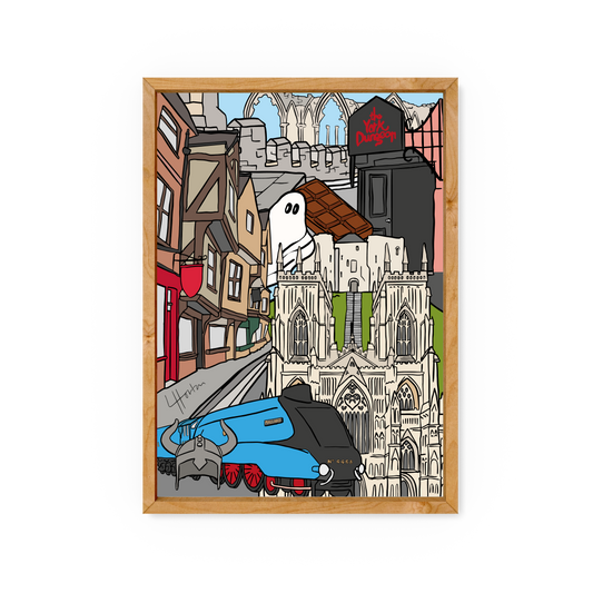 Everything York Collage - York Art Print - Luke Horton