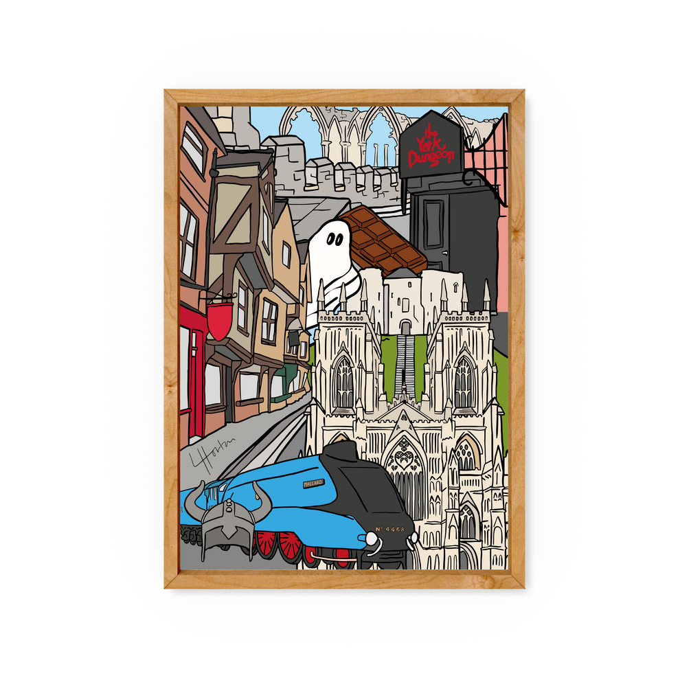 Everything York Collage York Art Print Luke Horton Luke Horton Art