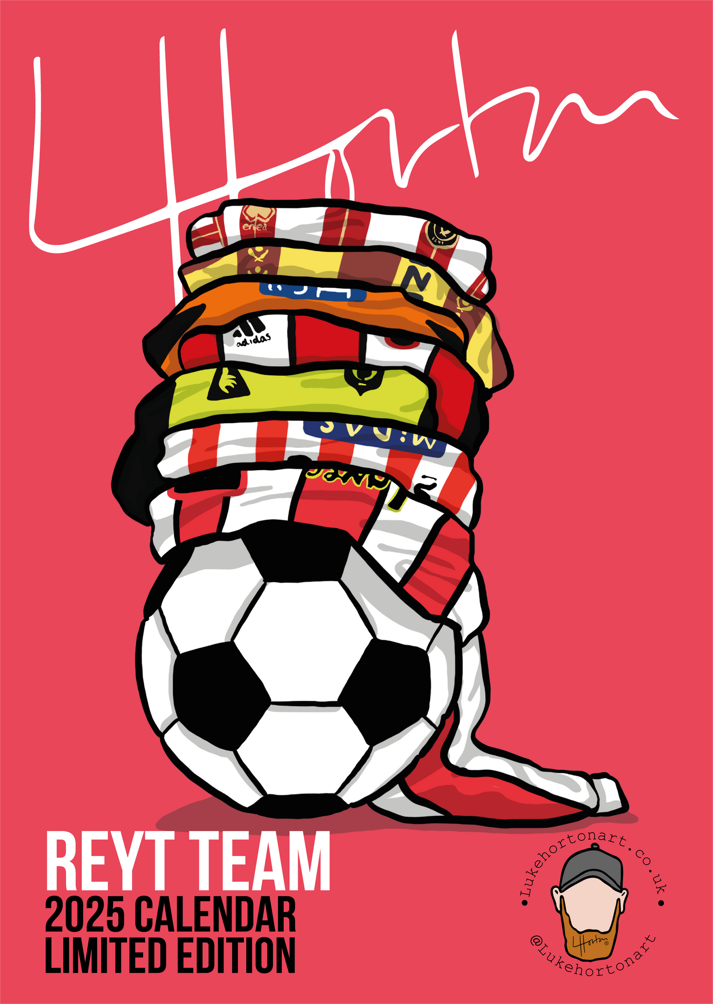 Reyt Team RED - Limited Edition 2025 Calendar - LukeHorton Art