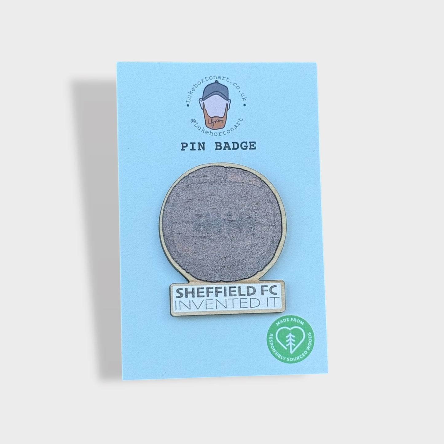 Sheffield FC - Official Collaboration - ECO Pin Badge - LukeHorton Art