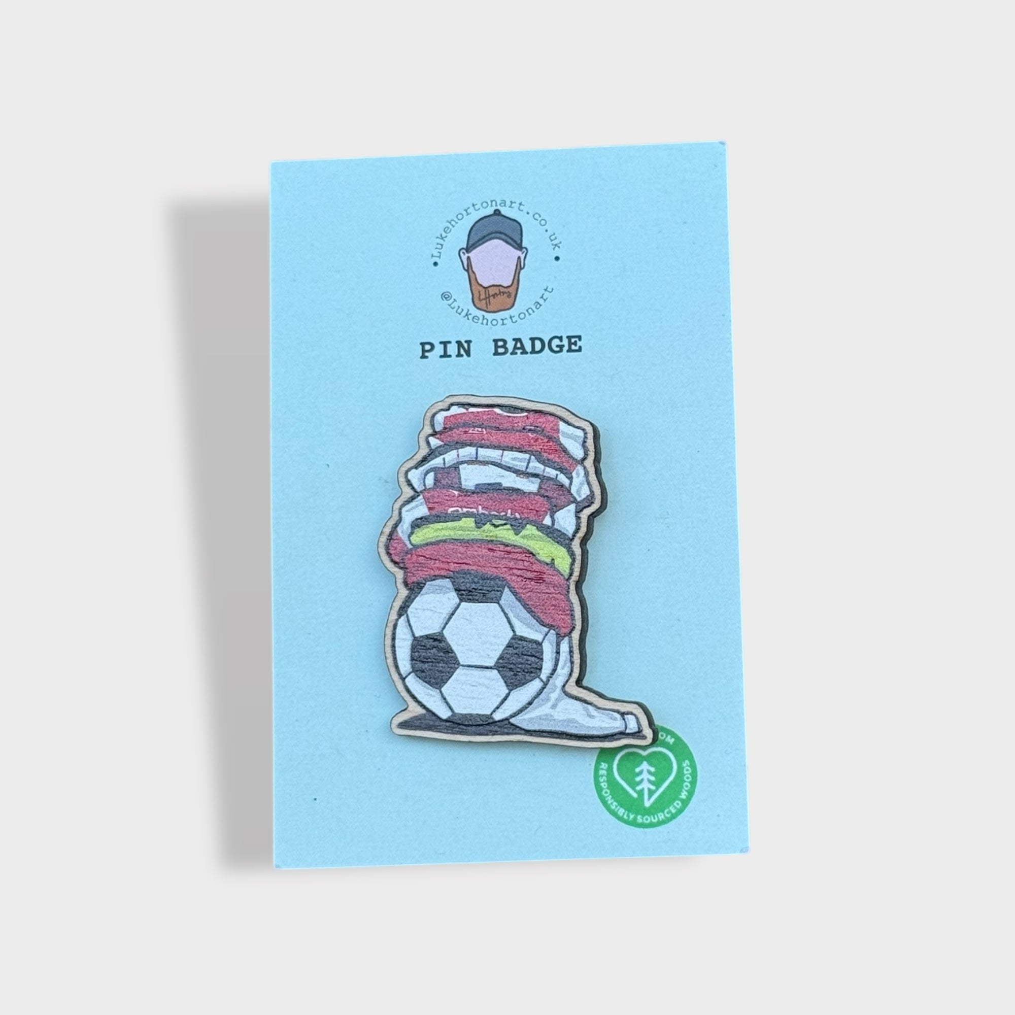 Lymm Rufc Badge RUFC Shirts - ECO Pin Badge - LukeHorton Art – Luke Horton Art
