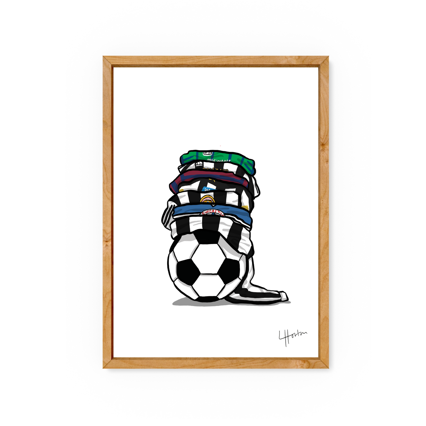 NUFC Shirts - Newcastle FC Art Print - Luke Horton