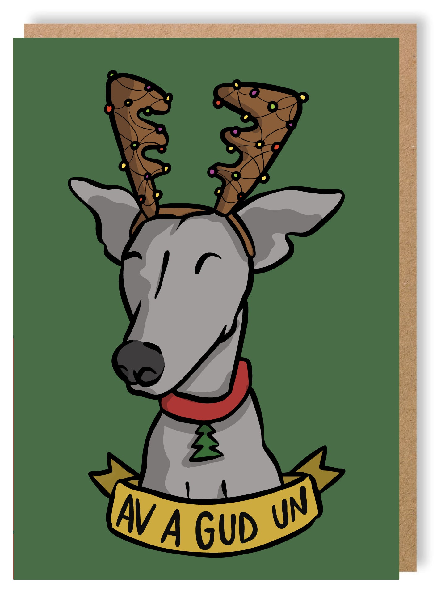 Whippet, Av A Gud un - Greetings Card - LukeHorton Art (Copy)