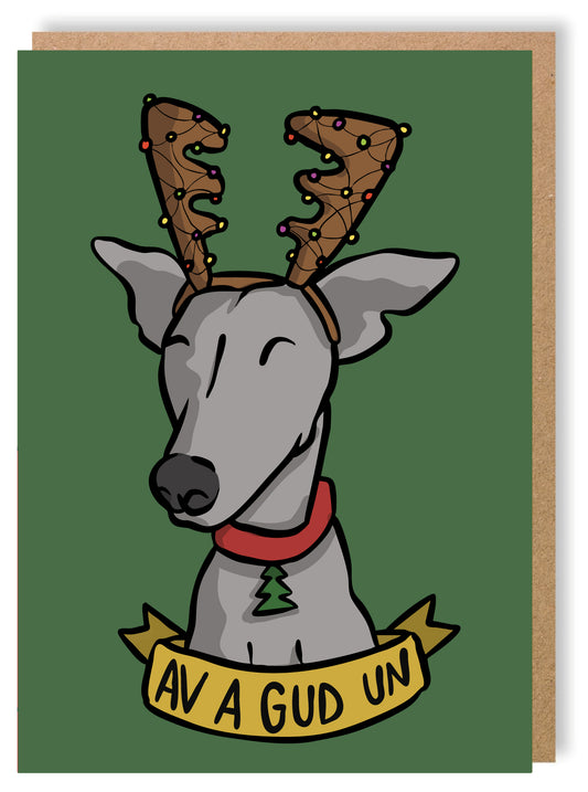 Whippet, Av A Gud un - Greetings Card - LukeHorton Art (Copy)