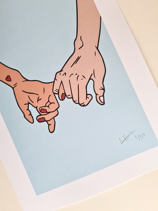 Lover's Pinky Promise (Limited, 50) - Art Print - Luke Horton