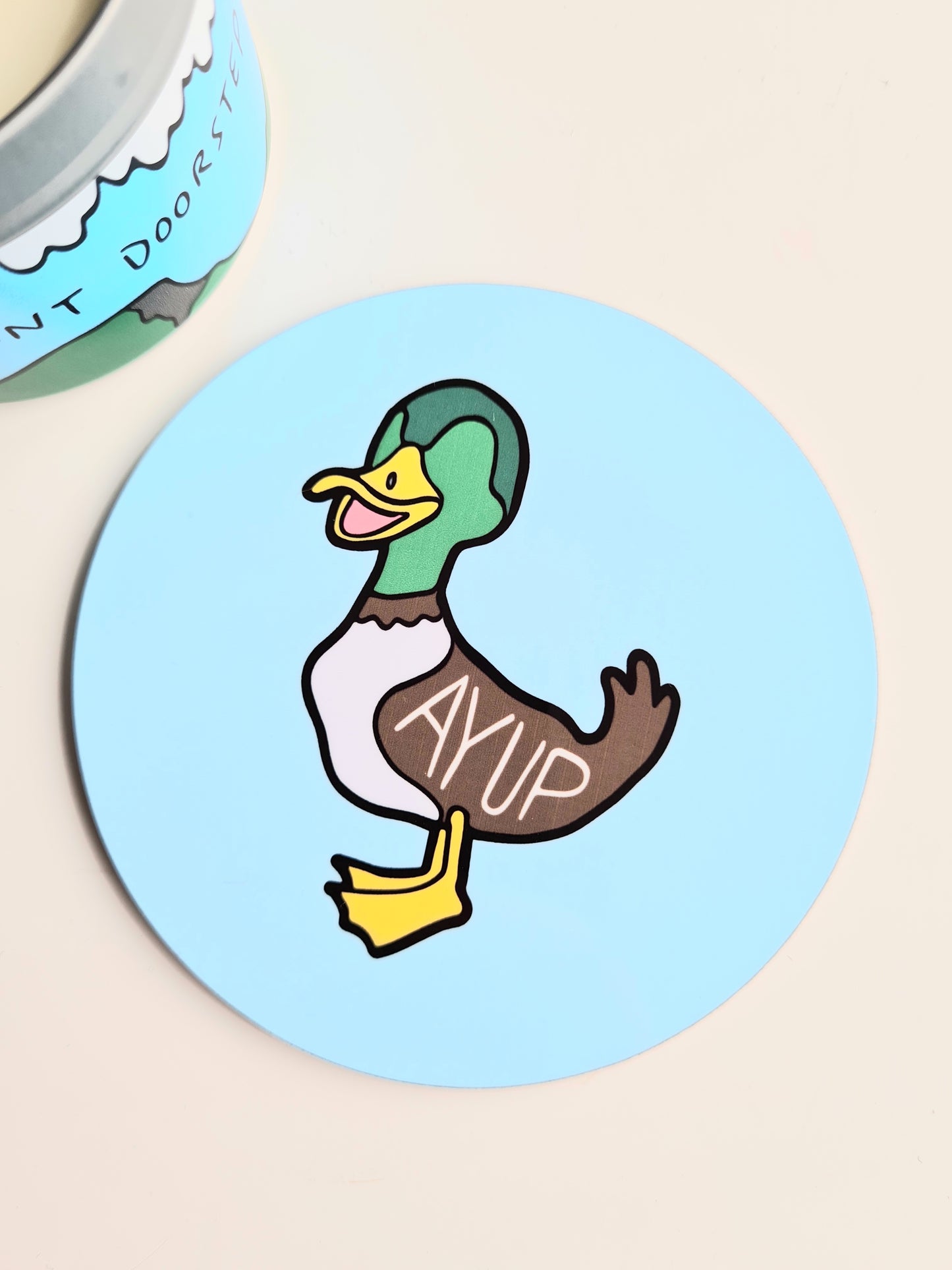 Ayup Duck Coaster - Yorkshire Slang - Luke Horton