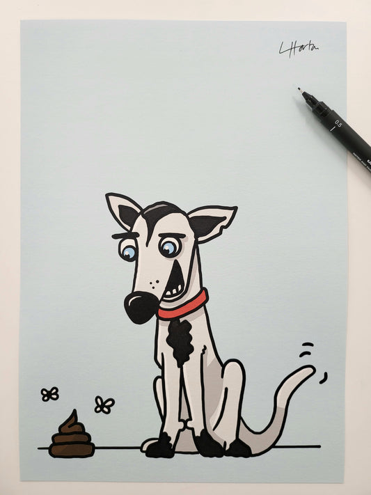 SIGNED LIMITED EDITION - Dog - Animal Art Print - Luke Horton