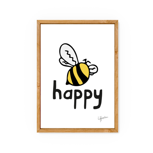 Be Happy - Wellbeing Art Print - Luke Horton