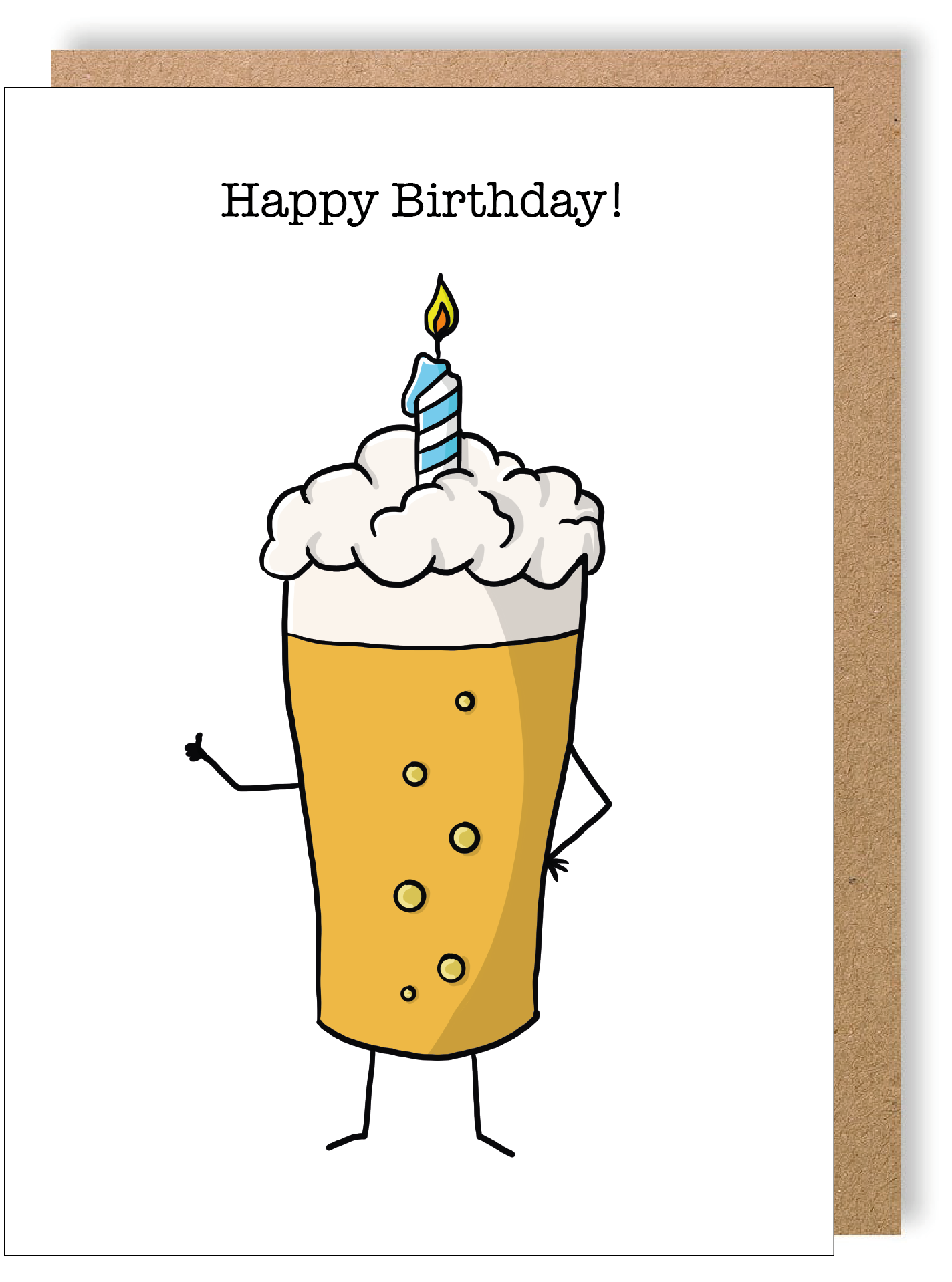 Birthday Beer - Beer - Greetings Card - LukeHorton Art
