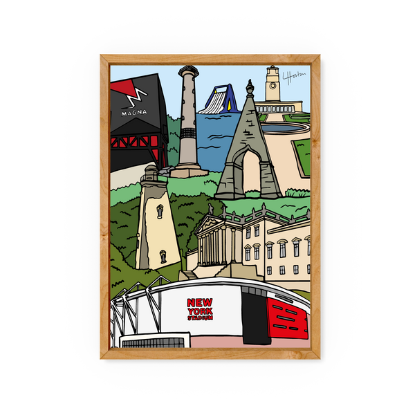 Everything Rotherham Collage - Rotherham Art Print - Luke Horton – Luke ...