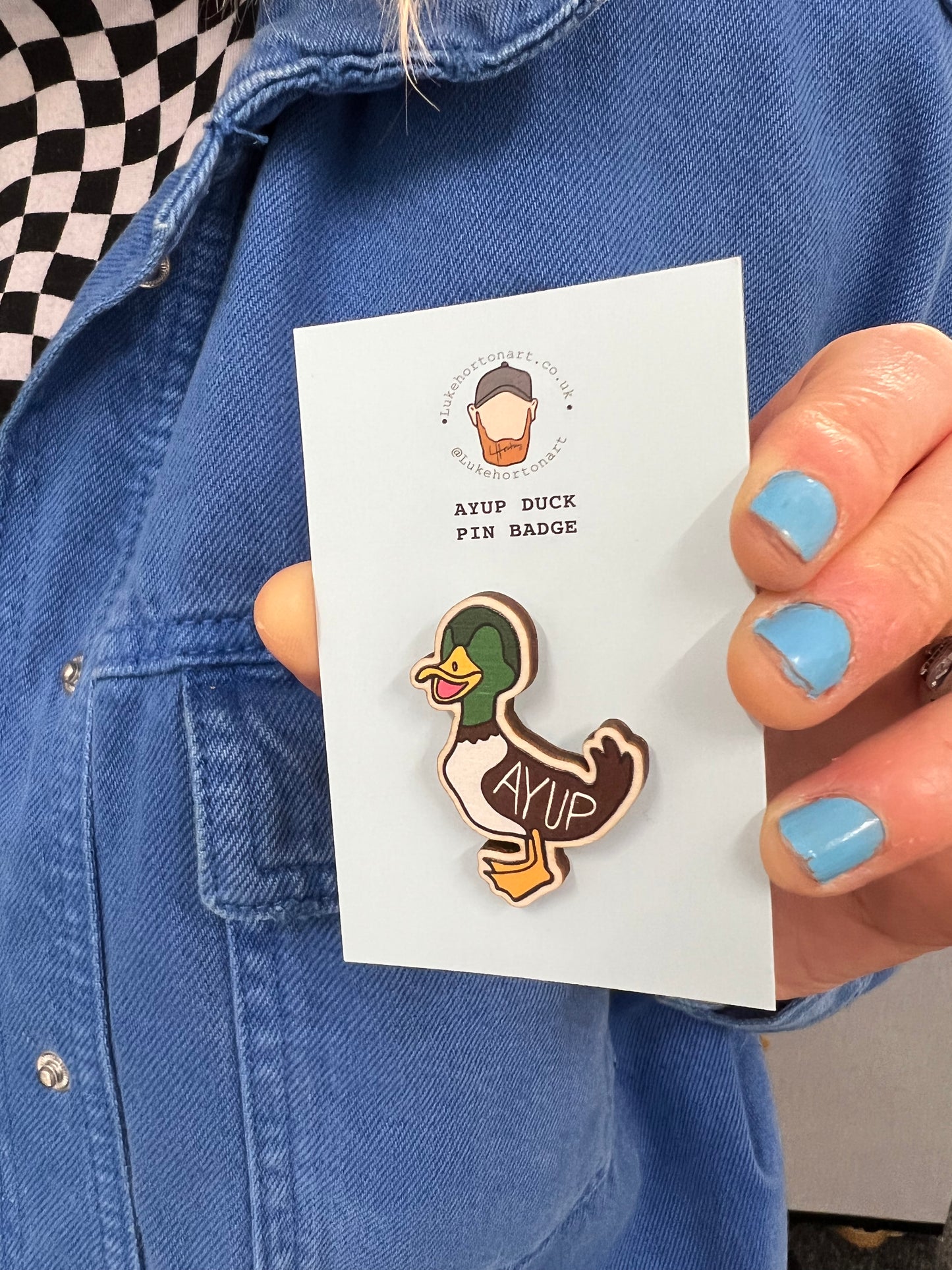 Ayup Duck - ECO Pin Badge - LukeHorton Art