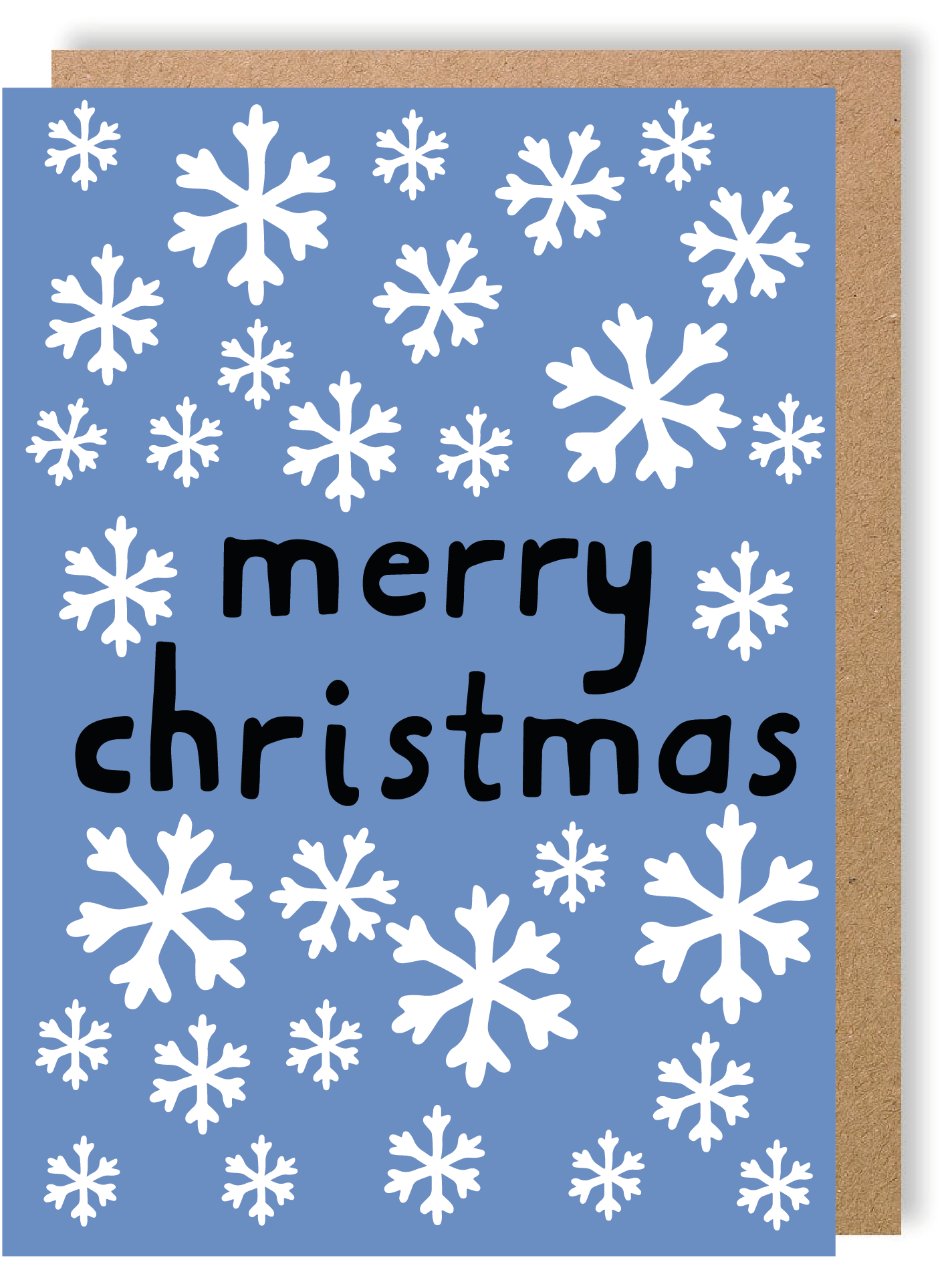 Merry Christmas -Snowflakes - Christmas - Greetings Card - LukeHorton Art