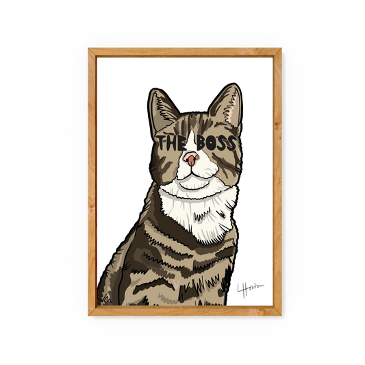 The Boss - Cat Art Print - Luke Horton