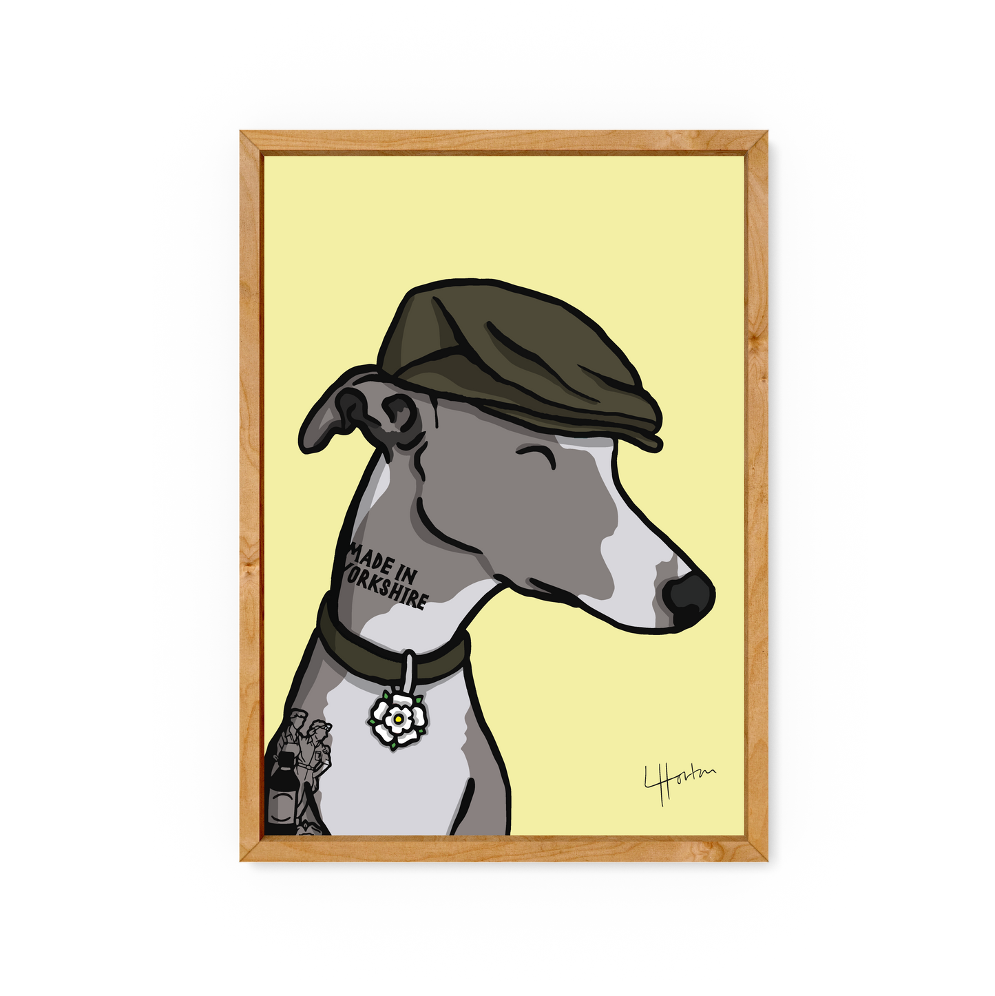 Jack The Whippet - Yorkshire Art Print - Luke Horton