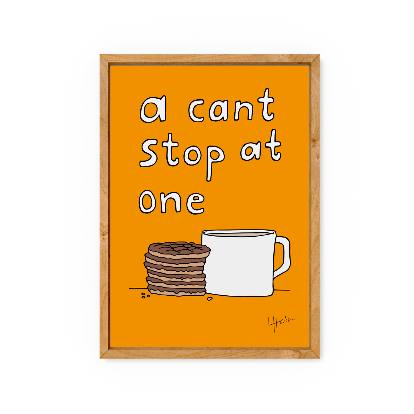 A Cant Stop At One - Yorkshire Slang Art Print - Luke Horton