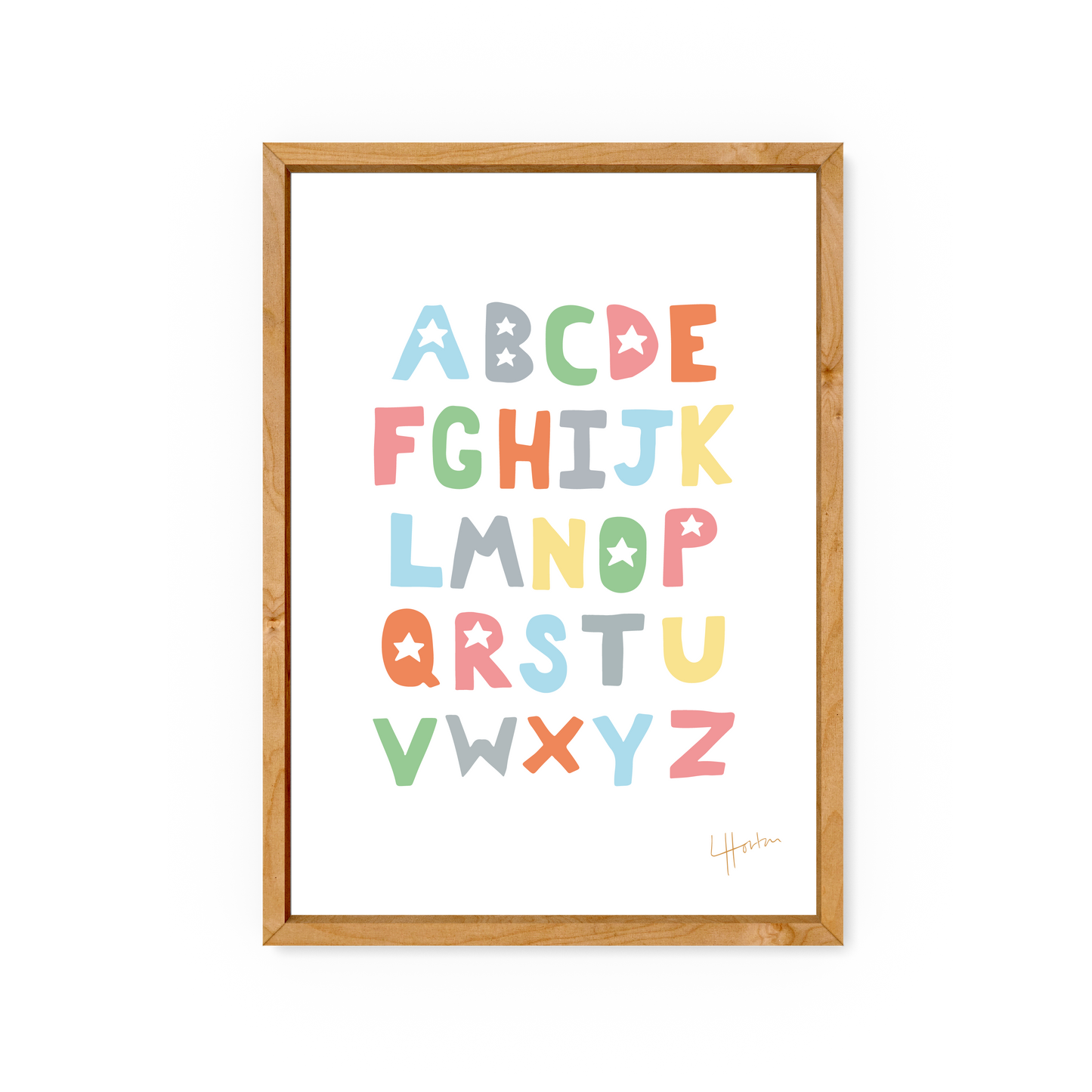 Alphabet - Kids Learning Art Print - Luke Horton
