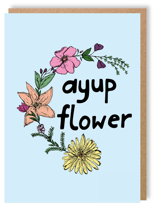 Ayup Flower - Greetings Card - LukeHorton Art