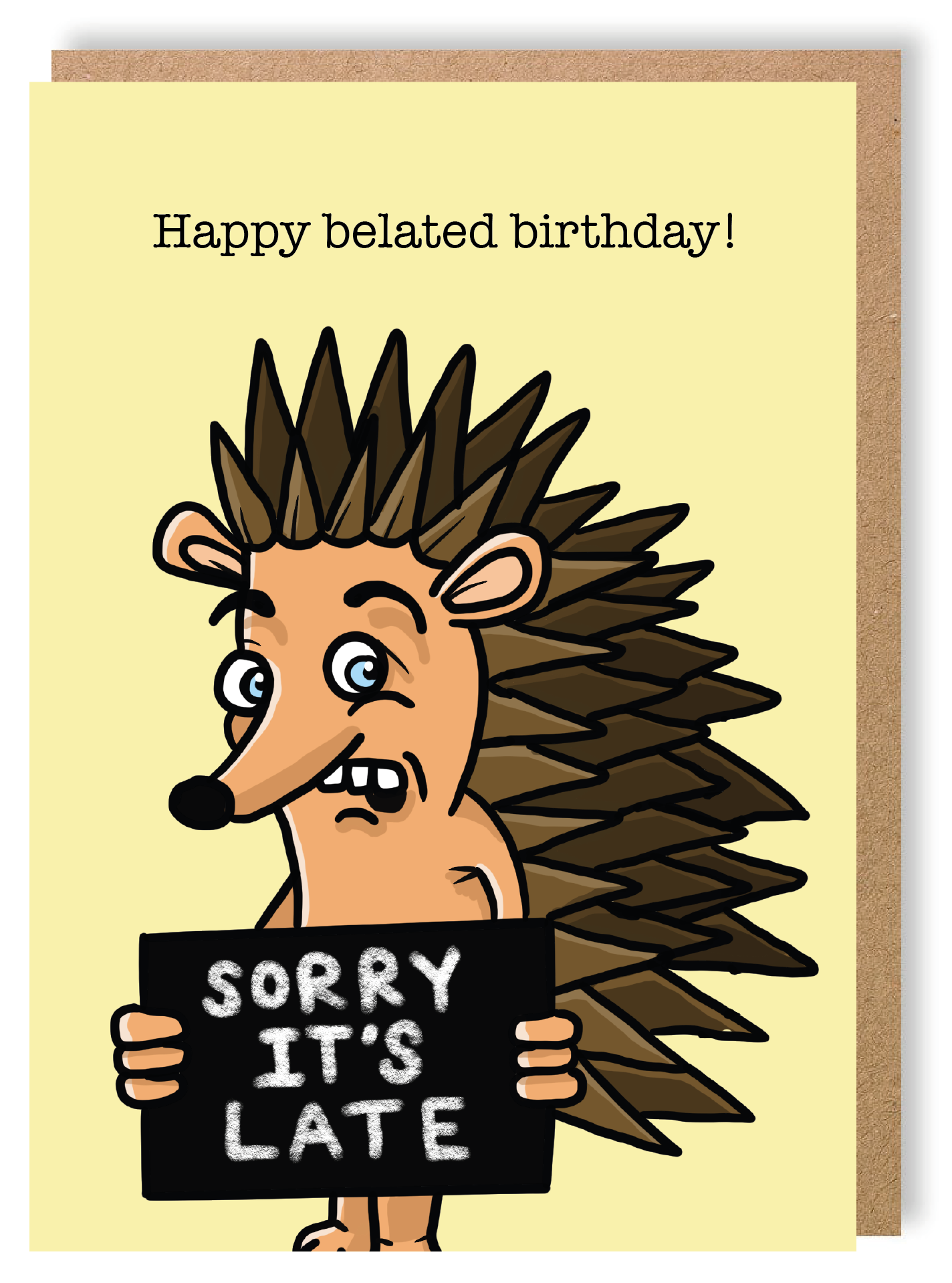Belated Birthday - Hedgehog - Greetings Card - LukeHorton Art