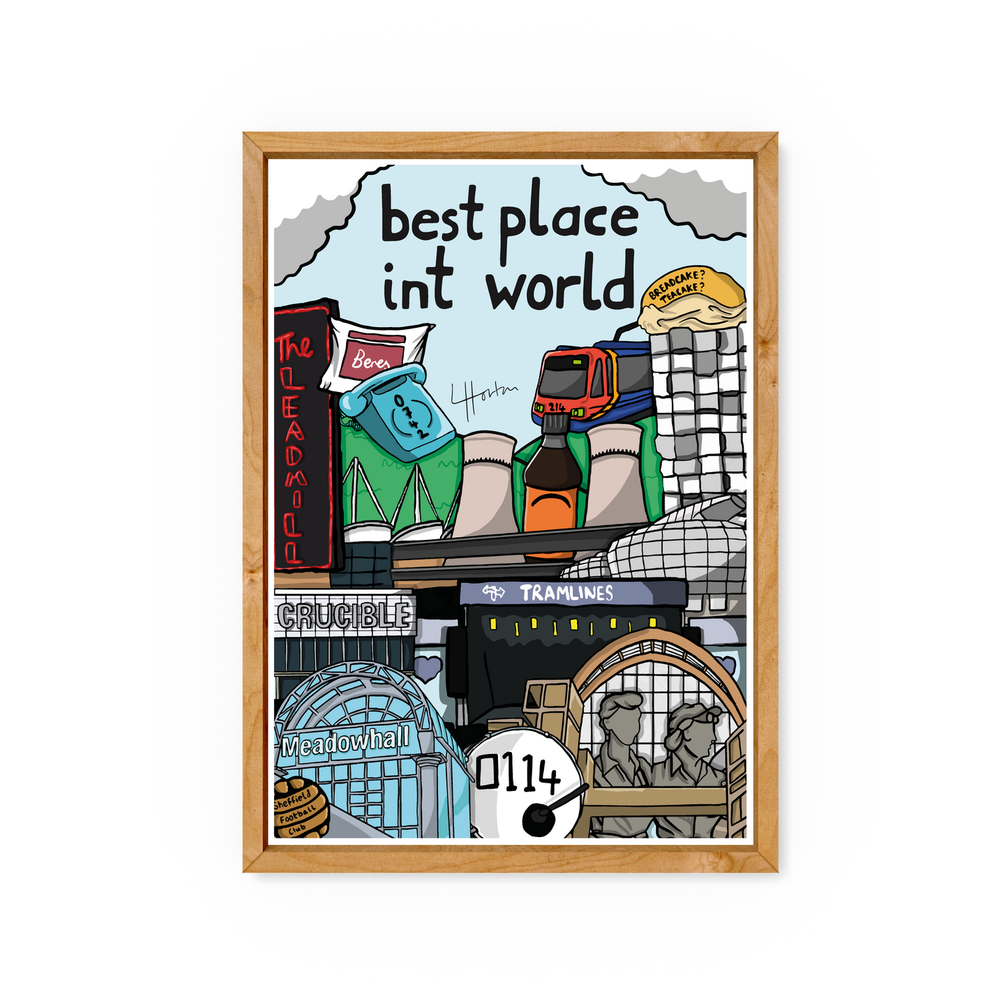 Best Place Int World - Sheffield City Art Print - Luke Horton