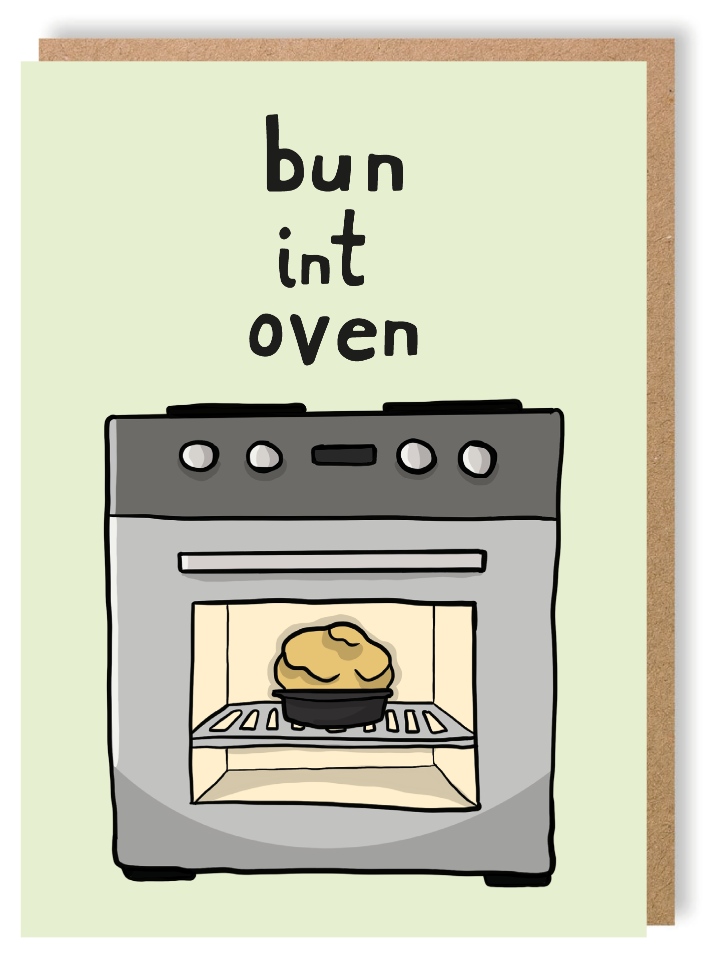 Bun Int Oven - Greetings Card - LukeHorton Art