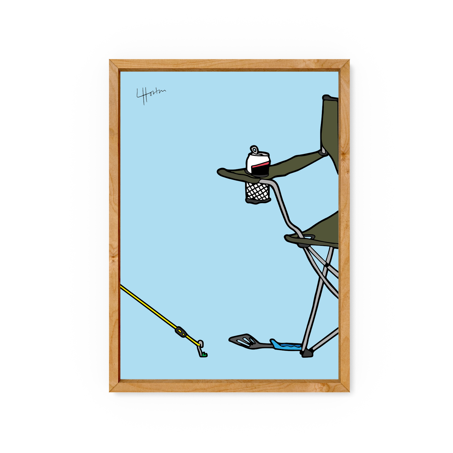 Camping - Camping Chair Art Print - Luke Horton