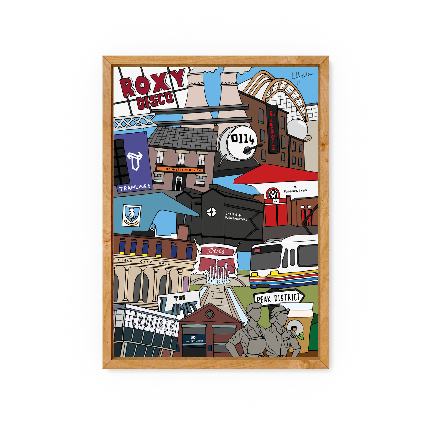 Everything Sheffield Collage - Sheffield City Art Print - Luke Horton