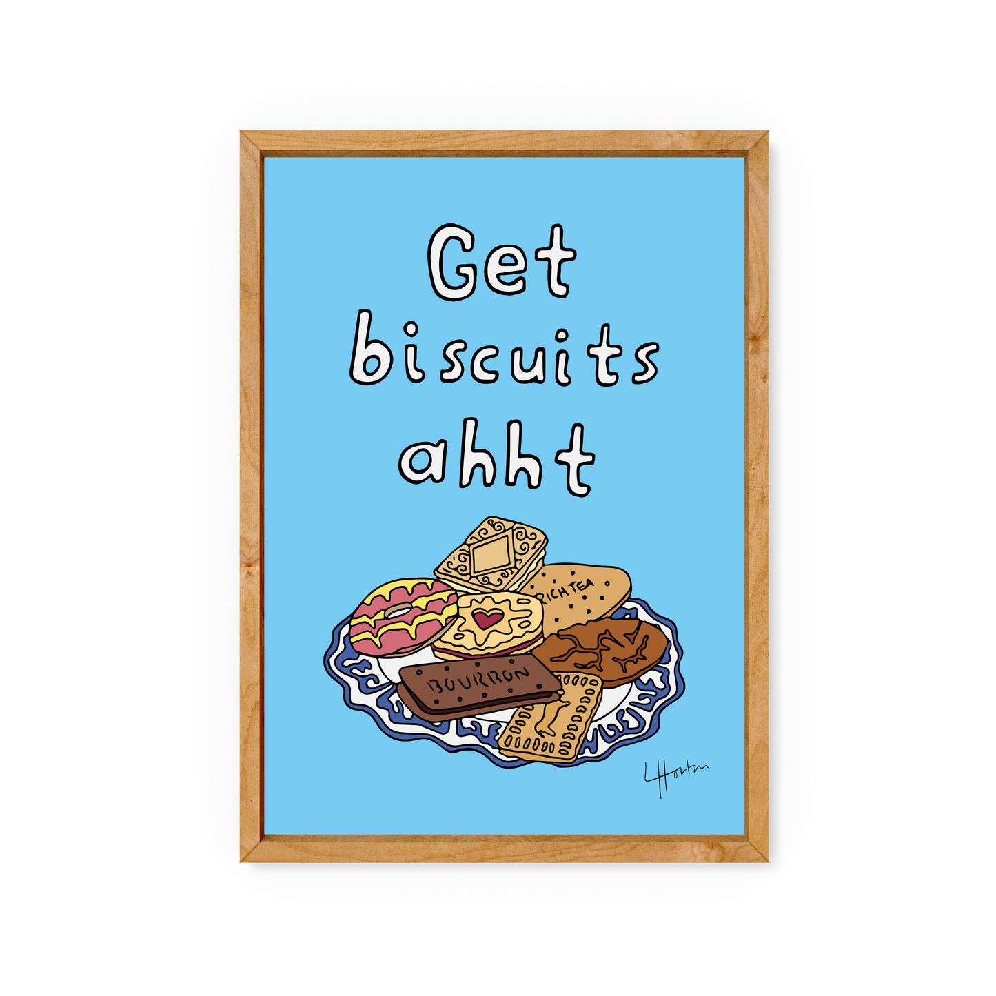 Get Biscuits Ahht - Yorkshire Slang Art Print - Luke Horton