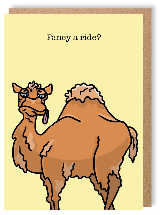 Fancy a ride? - Camel - Greetings Card - LukeHorton Art