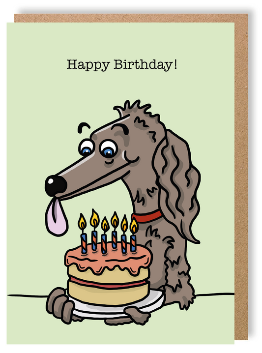 Happy Birthday - Dog - Greetings Card - LukeHorton Art