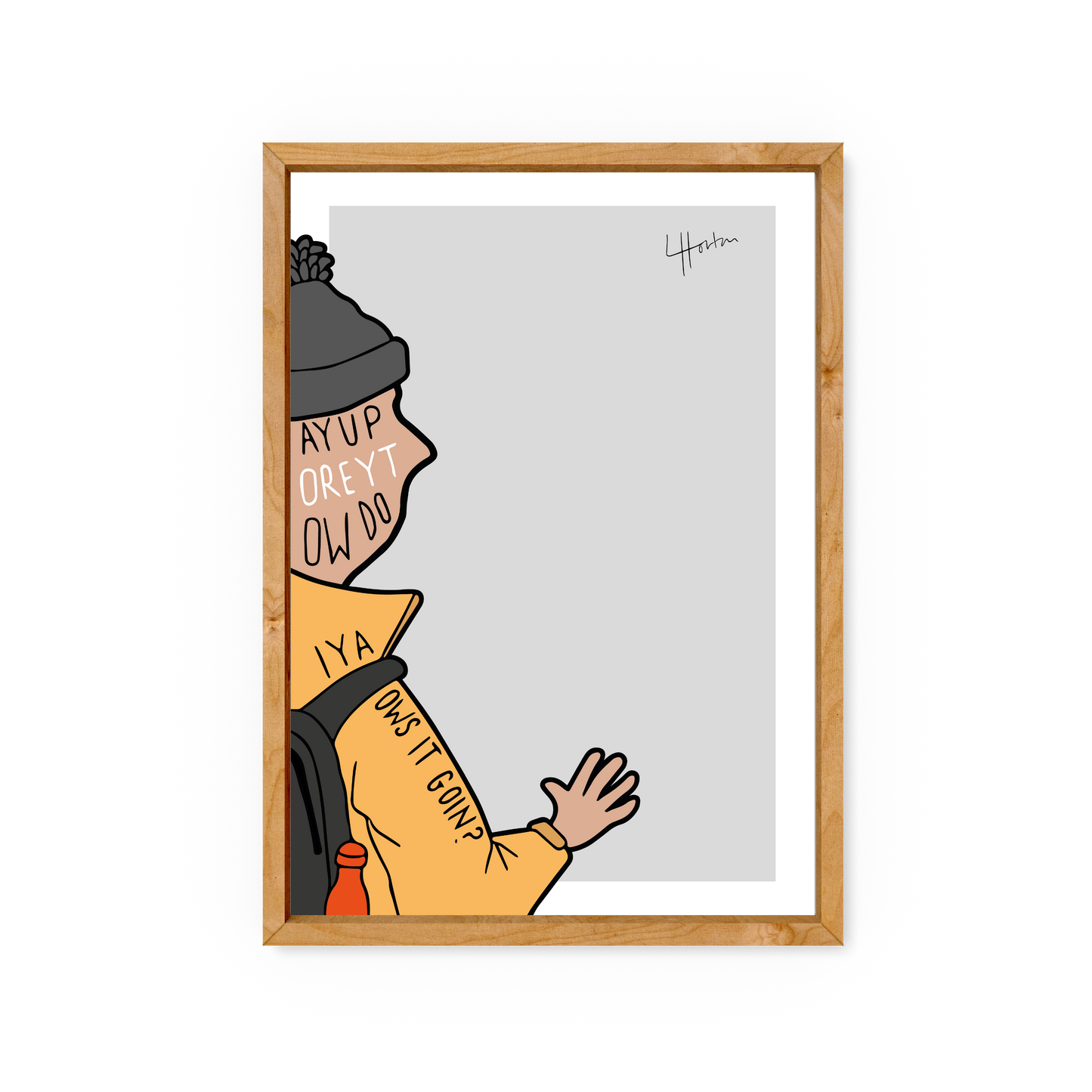 Hiker Hello - Yorkshire Slang Art Print - Luke Horton