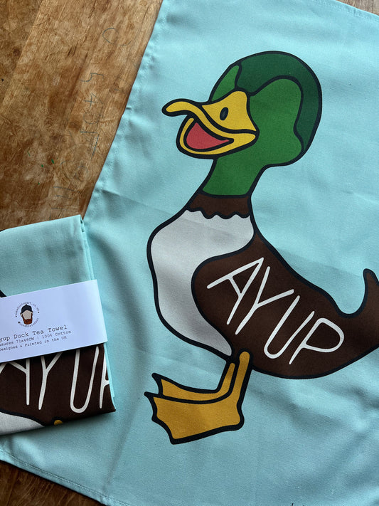 Ayup Duck - Tea Towel - Yorkshire Art - Luke Horton