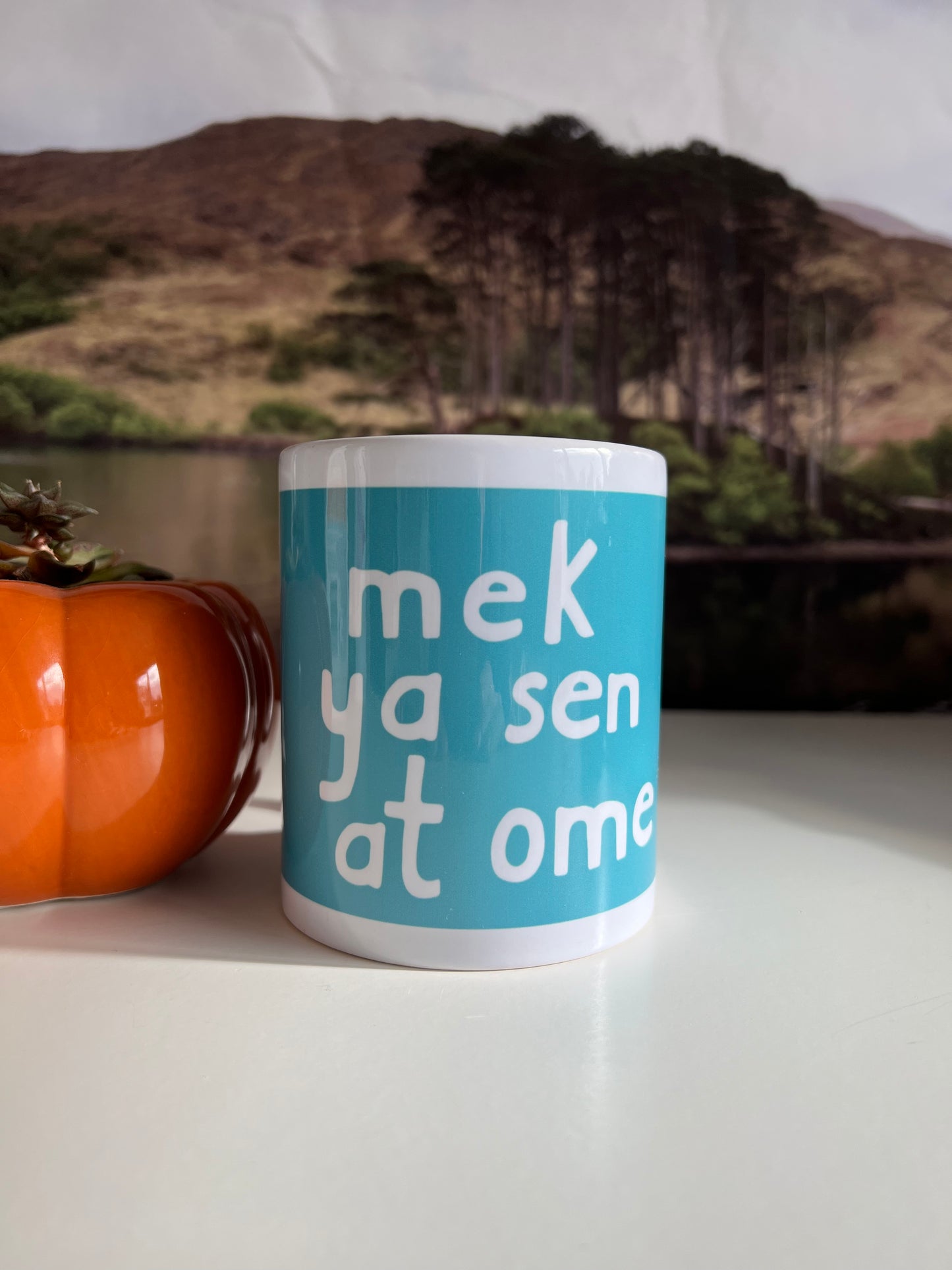 Mek Ya Sen At Ome Mug - Yorkshire Slang Mug-  Luke Horton