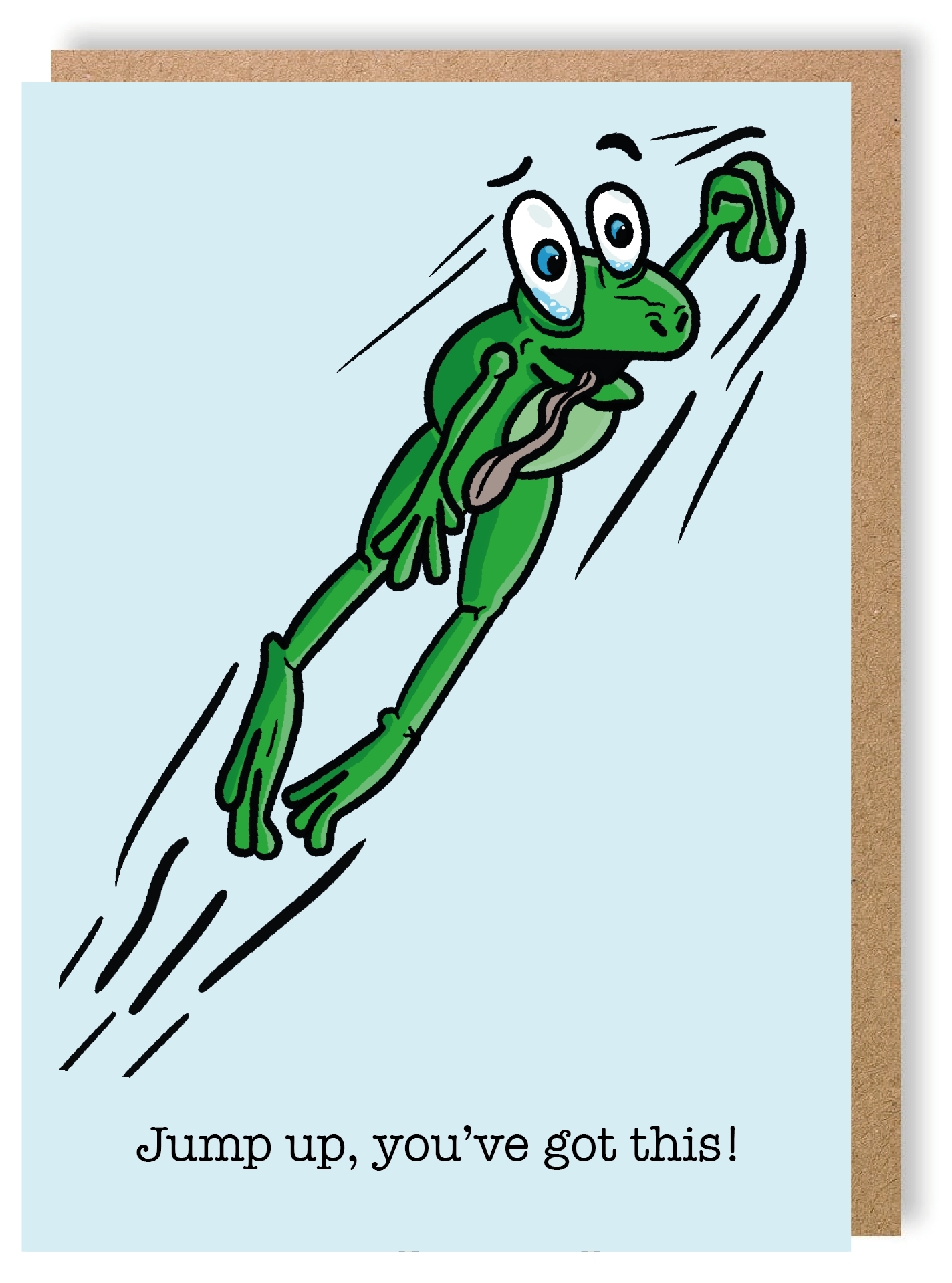 Jump Up, You've Got This - Frog - Greetings Card - LukeHorton Art
