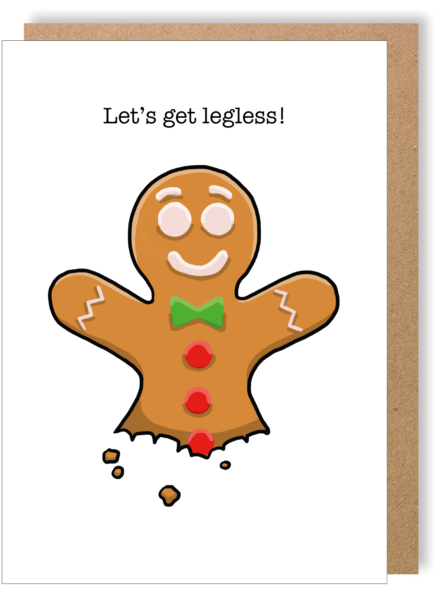 Christmas Gingerbread Man - Greetings Card - LukeHorton Art – Luke ...