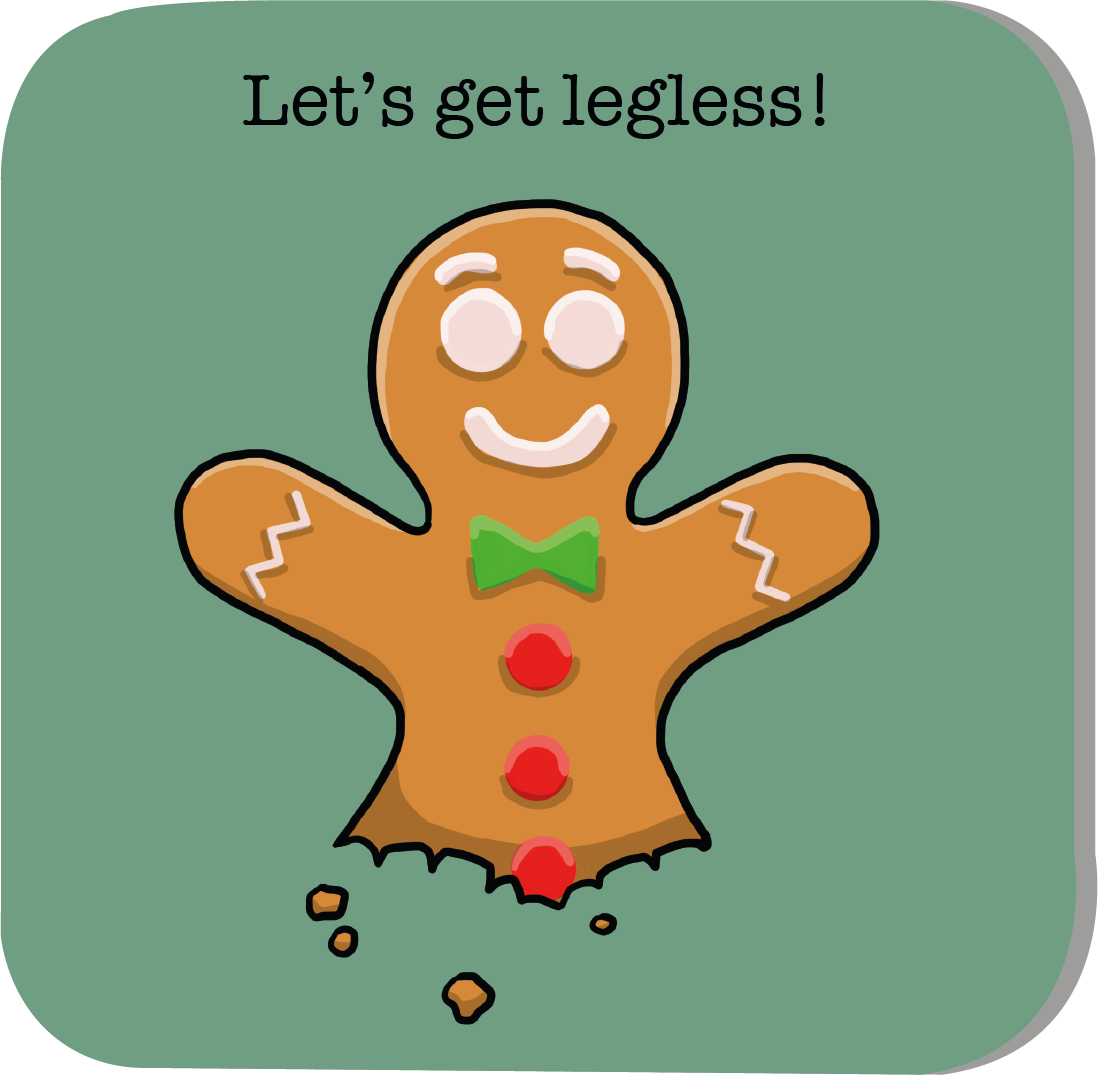 Let's Get Legless Christmas Coaster - Food & Drink - Luke Horton