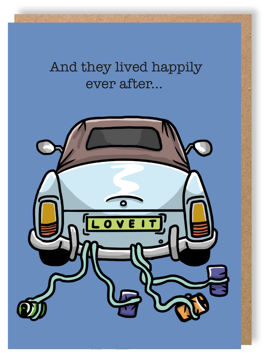 And They Lived Happily Ever After - Wedding - Greetings Card - LukeHorton Art