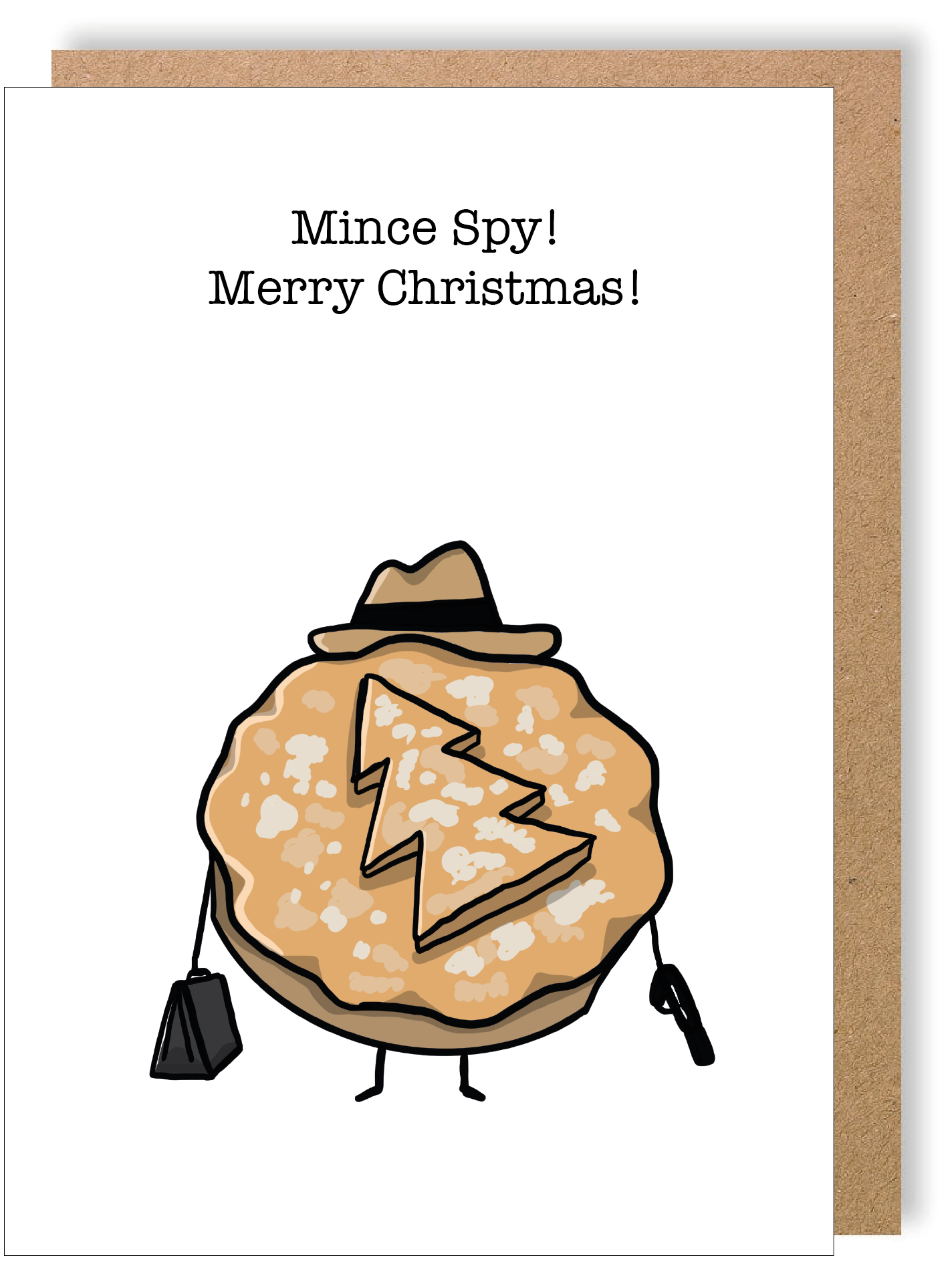 Christmas Mince Spy - Greetings Card - LukeHorton Art