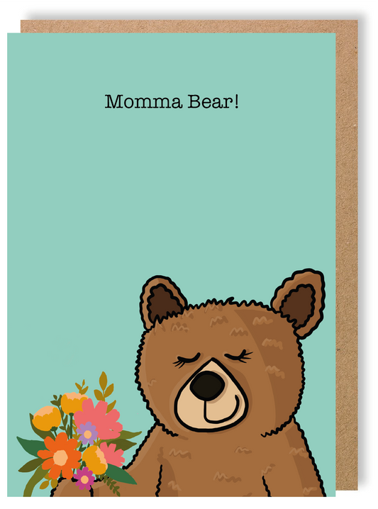 Momma Bear - Bear - Greetings Card - LukeHorton Art