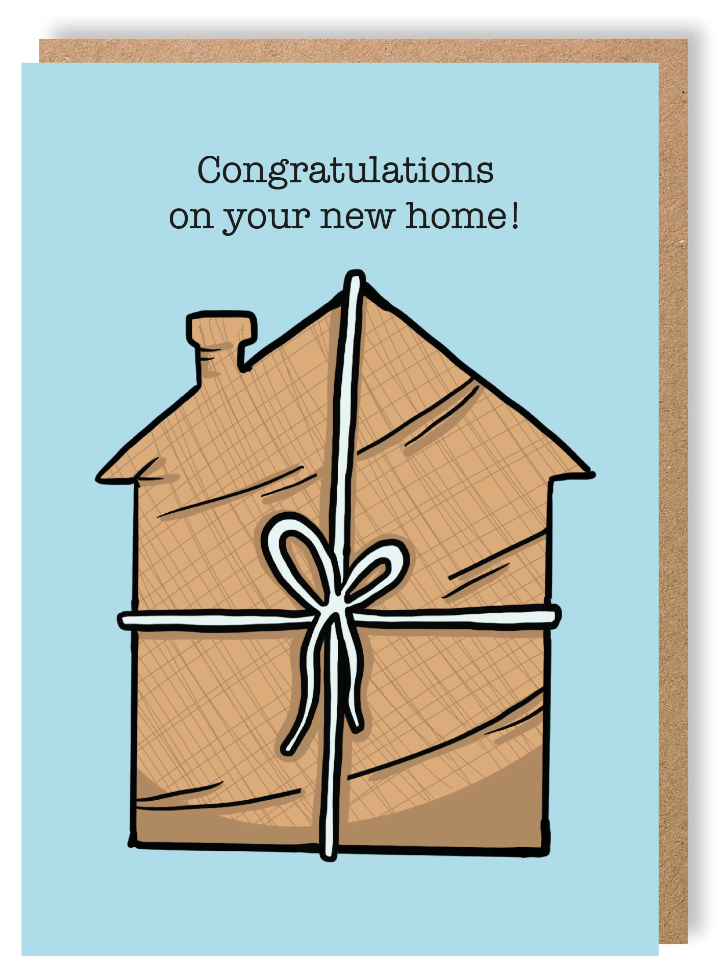 New Home - Gift Wrapped - Greetings Card - LukeHorton Art
