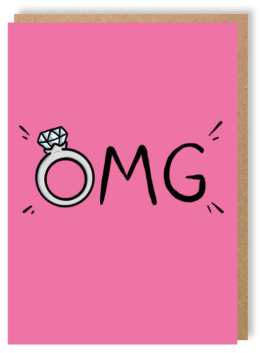 OMG - Engagement - Greetings Card - LukeHorton Art