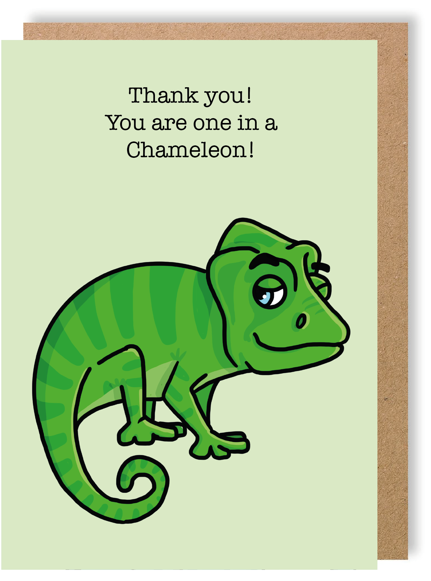 Thank You! You Are One In A Chameleon! - Chameleon - Greetings Card - LukeHorton Art