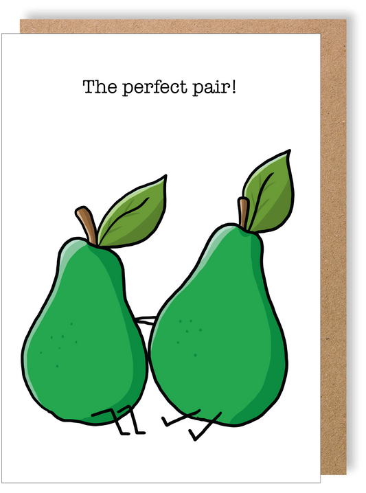 Perfect Pear - Pear - Greetings Card - LukeHorton Art