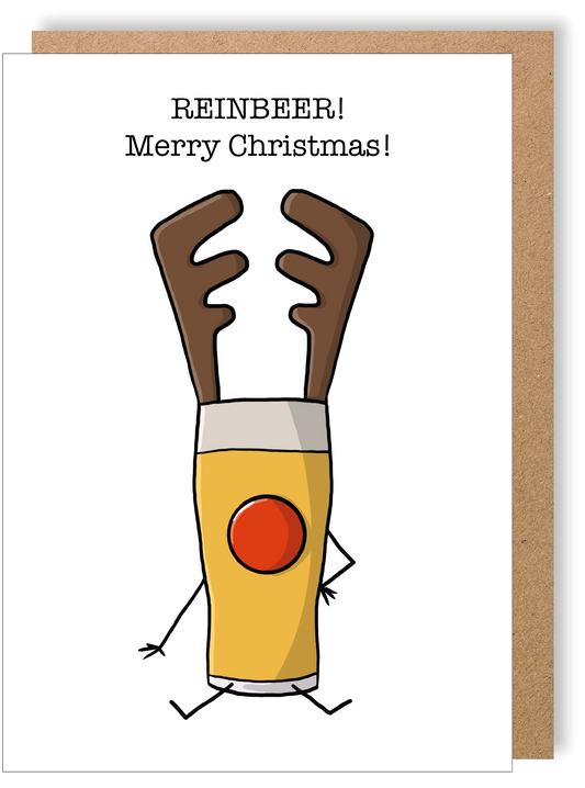 Christmas Reinbeer - Greetings Card - LukeHorton Art