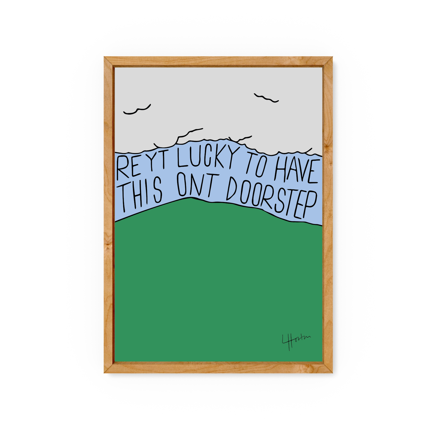 Reyt Ont Doorstep - Yorkshire Slang Art Print - Luke Horton