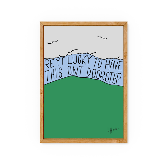 Reyt Ont Doorstep - Yorkshire Slang Art Print - Luke Horton