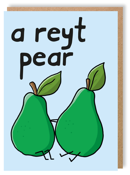 A Reyt Pear - Greetings Card - LukeHorton Art