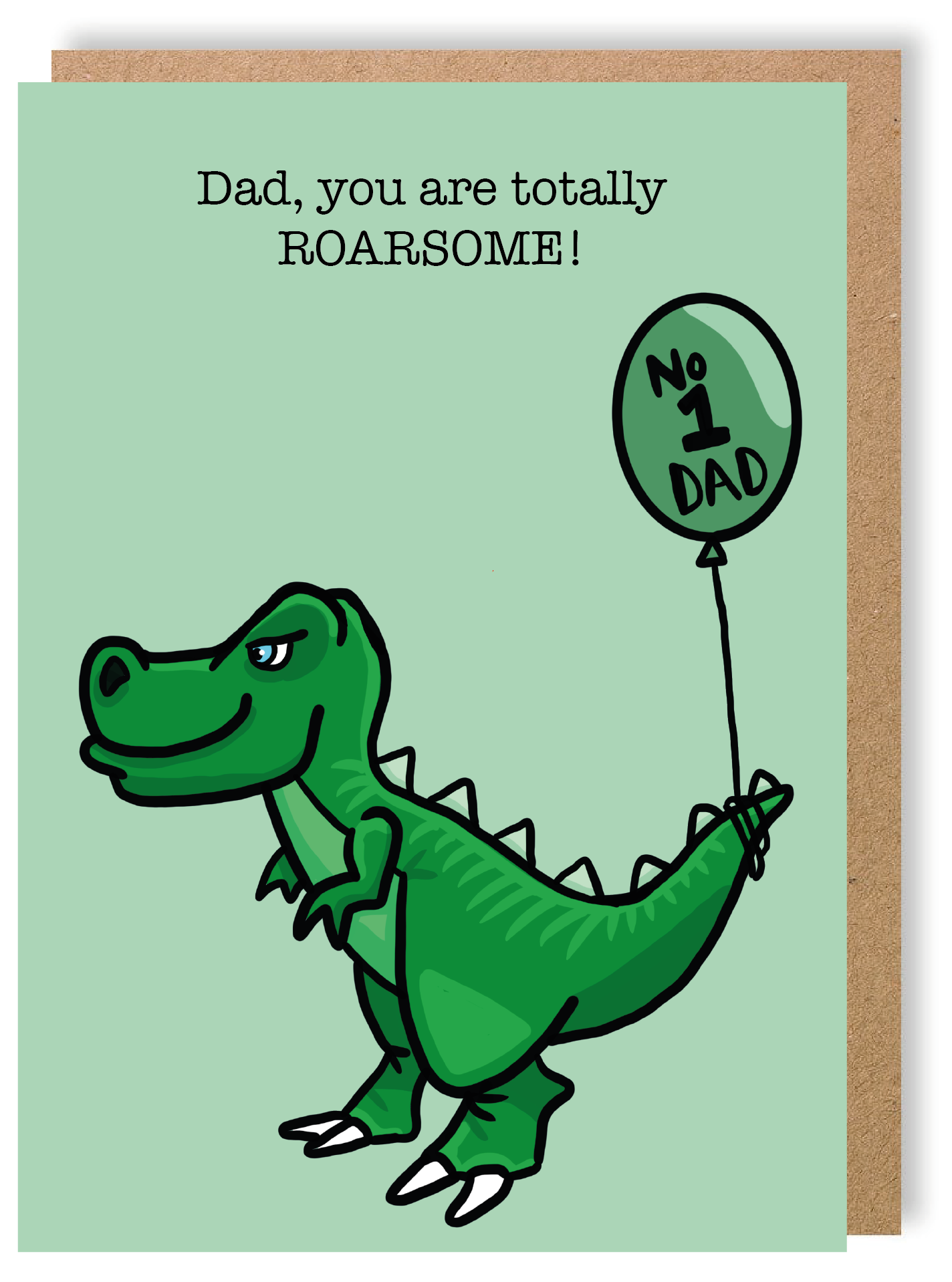 Roarsome Dad - Dinosaur - Greetings Card - LukeHorton Art