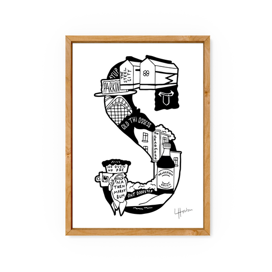 S is for Sheffield - Sheffield Art Print - Luke Horton