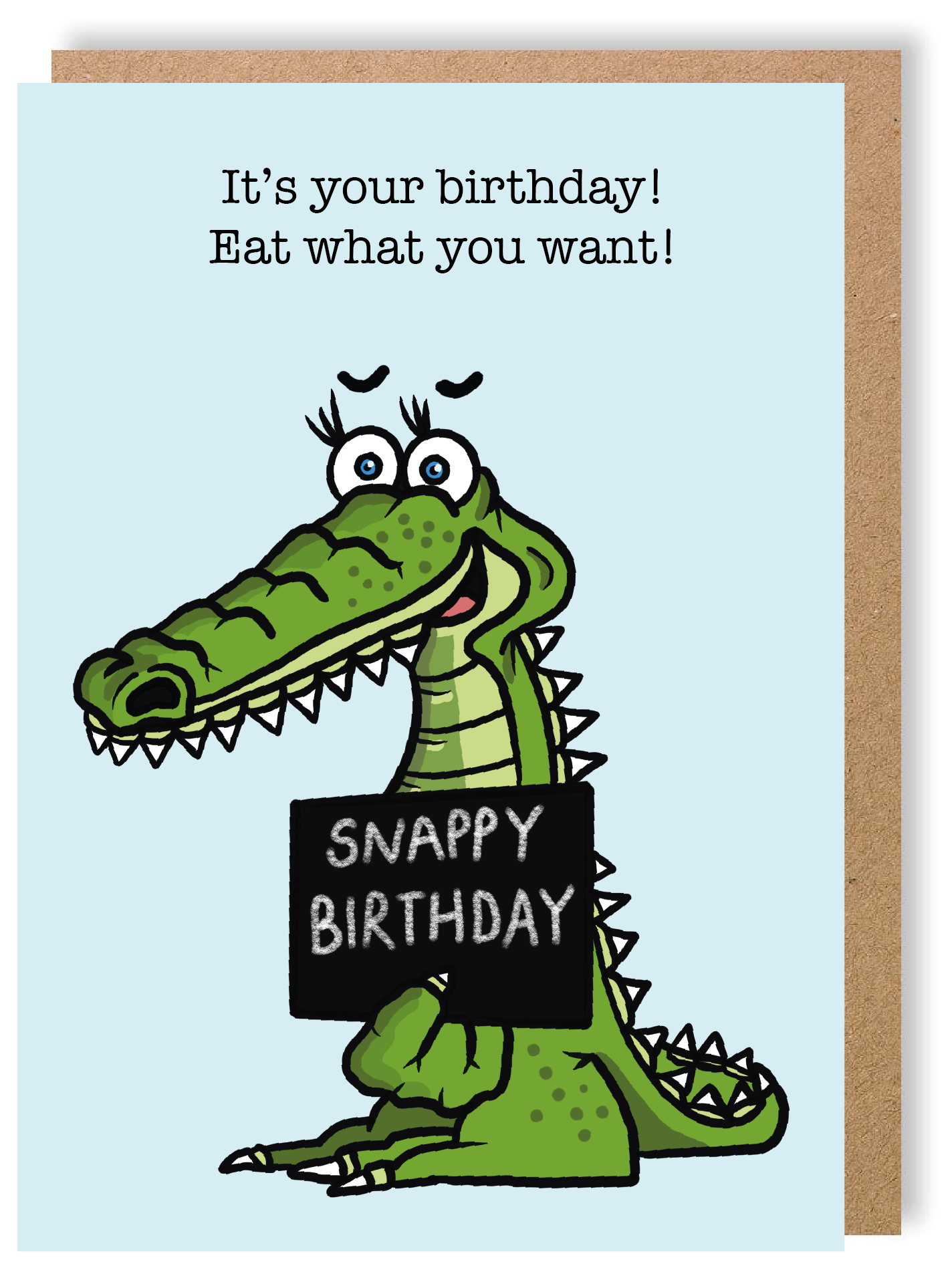 Snappy Birthday - Crocodile - Greetings Card - LukeHorton Art